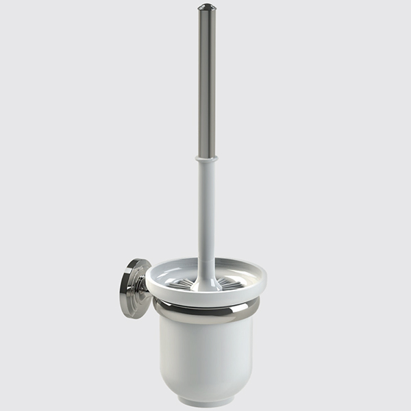 Miller Oslo Contemporary Brushed Nickel Toilet Brush Set