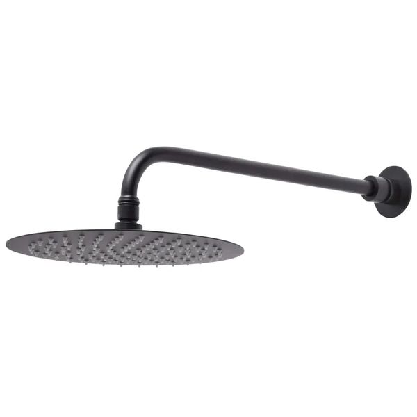Additional image of Tavistock Round Fixed Shower Head with Arm - 250 x 250mm - Single Spray - Stainless Steel