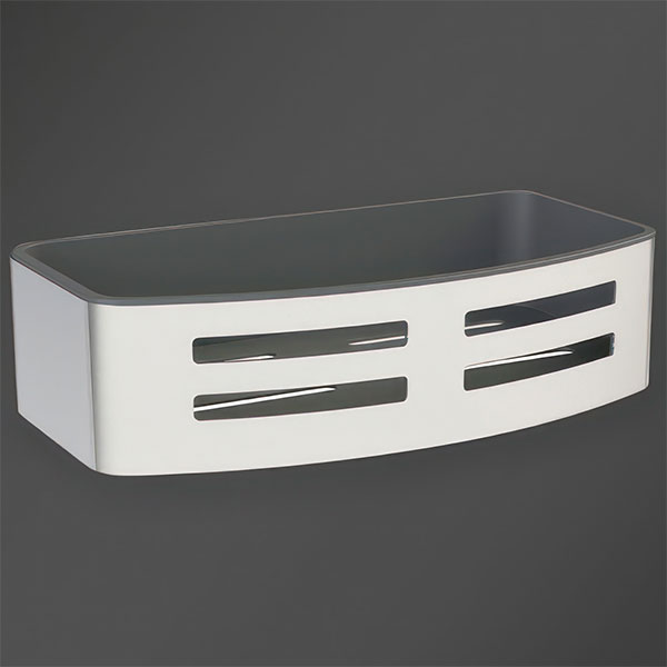 Miller Signature Chrome Rectangular Shower Tidy with Removable Tray - 233 x 125mm