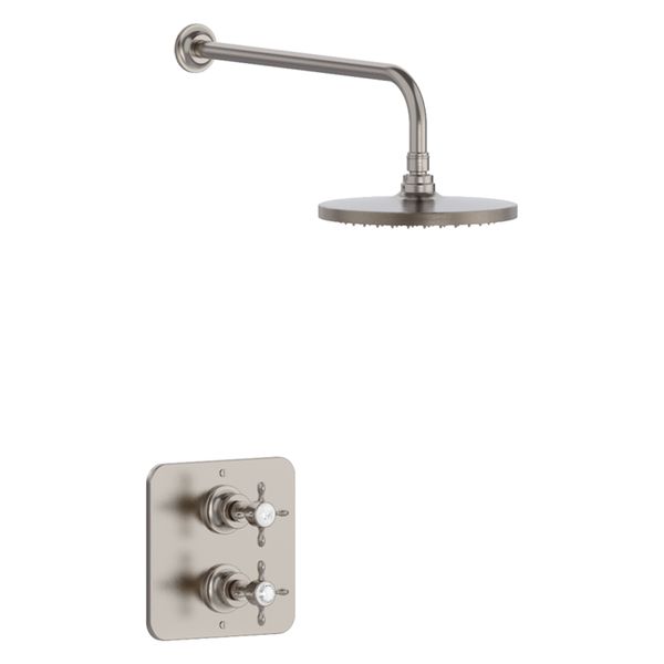 Additional image of Burlington Guild Concealed Thermostatic Shower Mixer Valve with Fixed Head and Arm