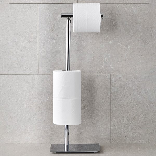 Additional image of Miller Signature Free Standing Toilet Roll Holder with Spare Roll Holder