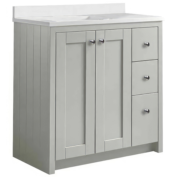 Additional image of Tavistock Lansdown Traditional Floorstanding Vanity Unit with Basin and Handles - 830 x 860mm
