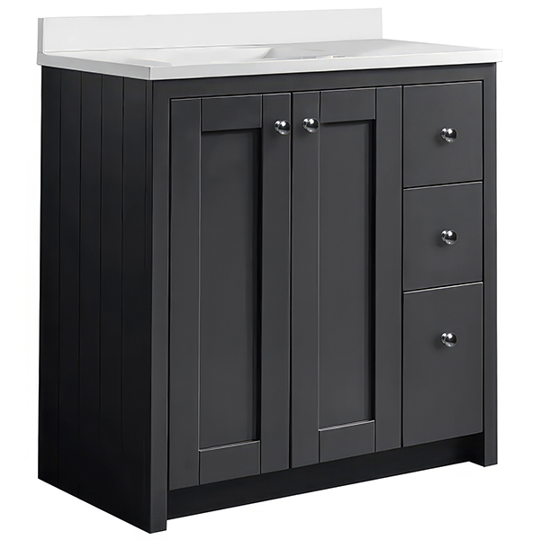 Alternate image of Tavistock Lansdown Traditional Floorstanding Vanity Unit with Basin and Handles - 830 x 860mm