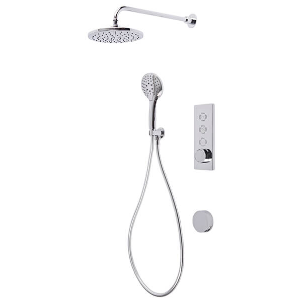 Tavistock Axiom 3 Function Push Button Valve with Handset and Shower Head