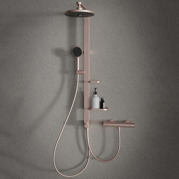 Ideal Standard Ceratherm Alu+ Slide Rail Kit with 2 Spray Pattern Handset and Shelves