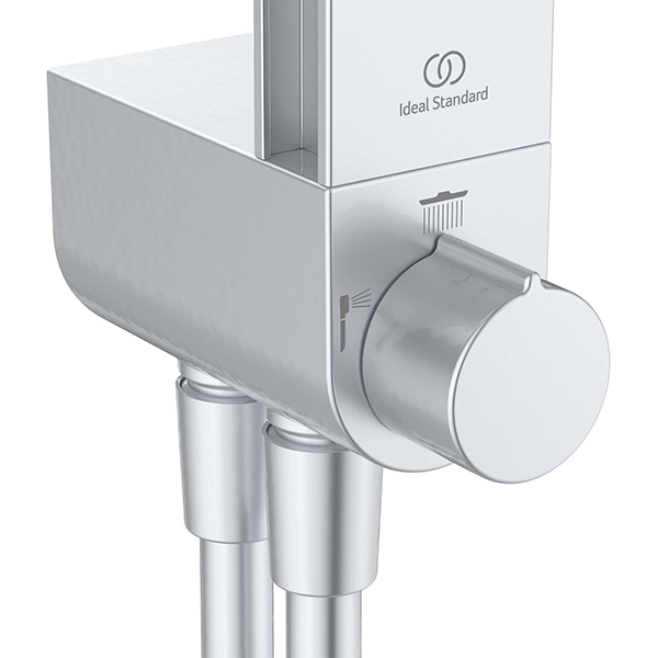 Alternate image of Ideal Standard Ceratherm Alu+ Slide Rail Kit with 2 Spray Pattern Handset and Shelves