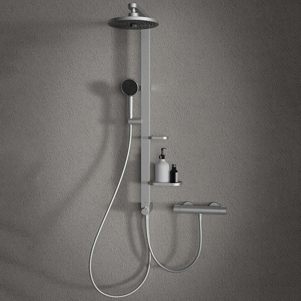 Alternate image of Ideal Standard Ceratherm Alu+ Slide Rail Kit with 2 Spray Pattern Handset and Shelves