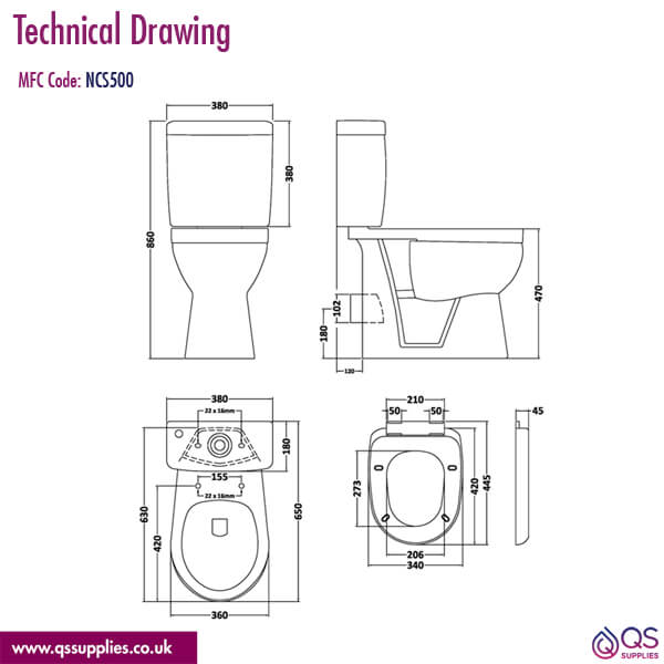Technical drawing QS-V27932 / NCS500