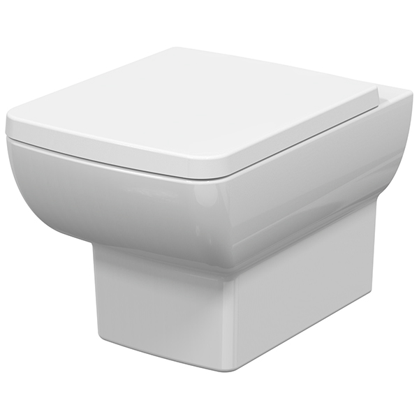 Nuie Cleo 358 x 520mm White Wall Hung Pan And Soft Close Seat