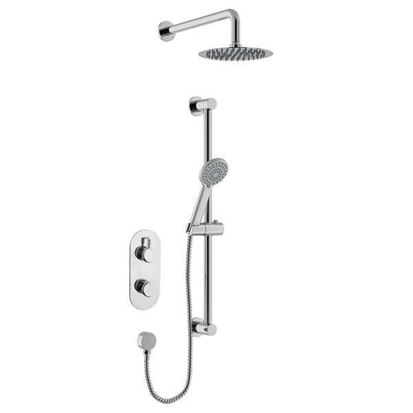 Bristan Molida Round Concealed 2 Outlet Thermostatic Dual Control Shower Set
