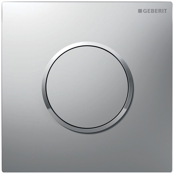 Alternate image of Geberit Sigma10 Square Pneumatic Urinal Flush Plate with Round Button - 130 x 130mm