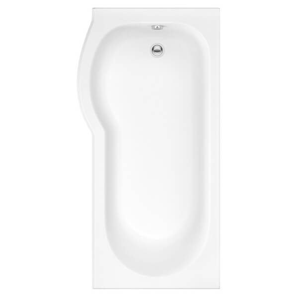Trojancast Concert P Shaped Encapsulated Baseboard Shower Bath White - 1675 x 850mm