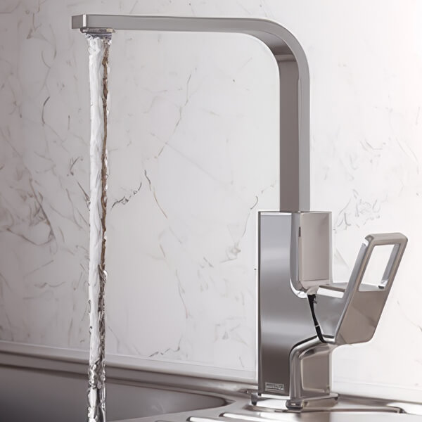 Bristan Spruce Easyfit L-Shaped Kitchen Sink Mixer Tap with Swivel Spout - Loop Handle