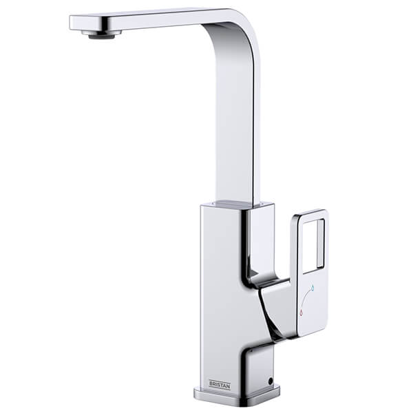 Bristan Spruce Easyfit L-Shaped Kitchen Sink Mixer Tap with Swivel Spout - Loop Handle