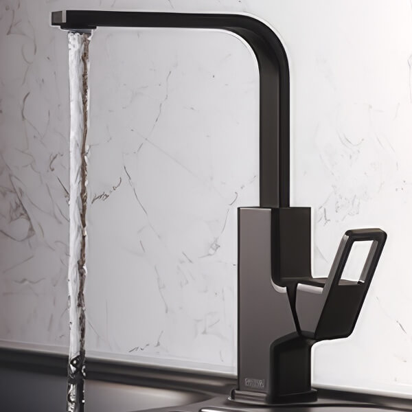 Alternate image of Bristan Spruce Easyfit L-Shaped Kitchen Sink Mixer Tap with Swivel Spout - Loop Handle