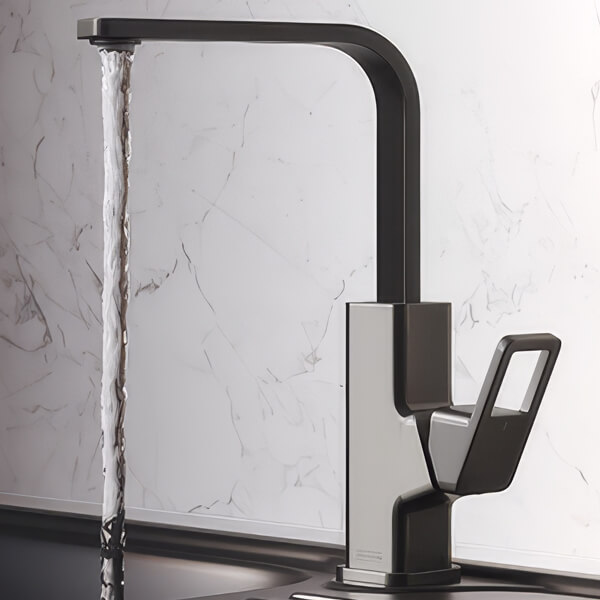 Alternate image of Bristan Spruce Easyfit L-Shaped Kitchen Sink Mixer Tap with Swivel Spout - Loop Handle