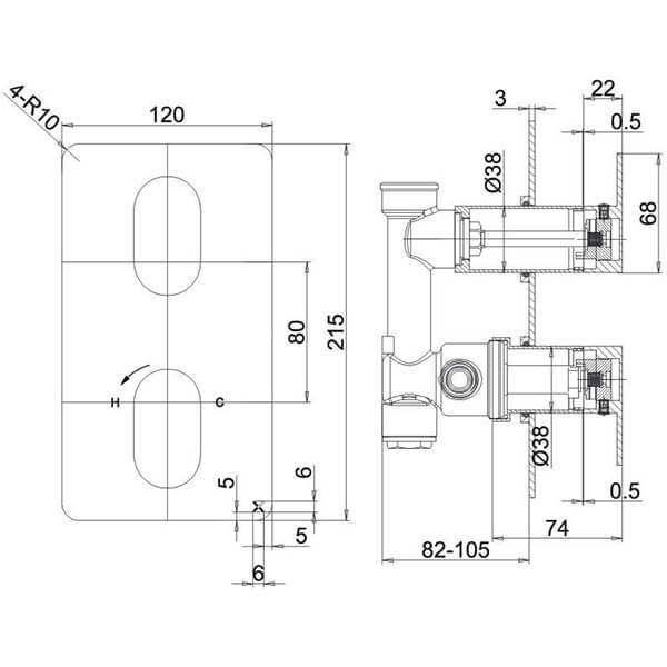 Technical drawing QS-V114529 / DR1000RC