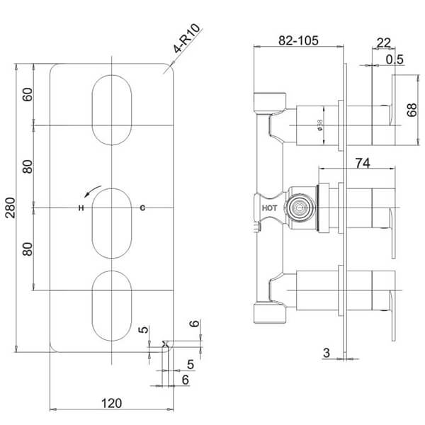 Technical drawing QS-V114529 / DR1000RC