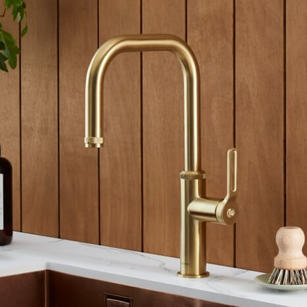 Clearwater Pioneer Modern Kitchen Mixer Tap with U-Shaped Swivel Spout - Loop Handle