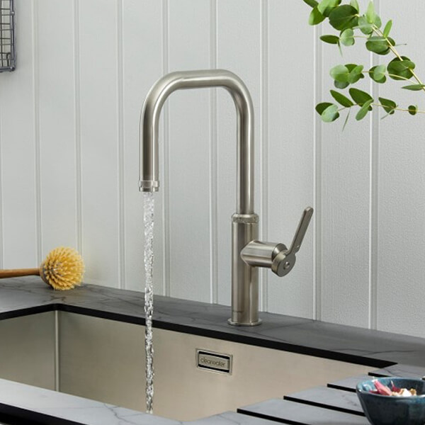 Alternate image of Clearwater Pioneer Modern Kitchen Mixer Tap with U-Shaped Swivel Spout - Loop Handle