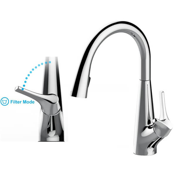 Alternate image of Clearwater Rosetta Pull-Out Kitchen Sink Mixer Tap with Swan Neck Swivel Spout