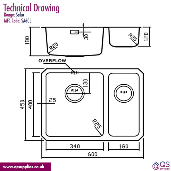 Technical drawing QS-V104660 / SA60L