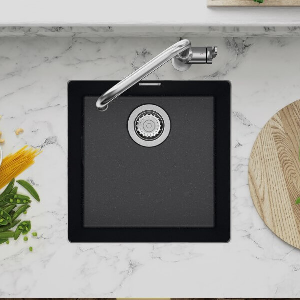 Alternate image of Clearwater Siena Quarsil Granite Kitchen Sink with Waste - One Bowl