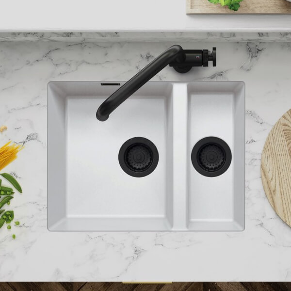 Clearwater Siena Quarsil Granite Kitchen Sink with Waste 555 x 460mm - 1.5 Bowl