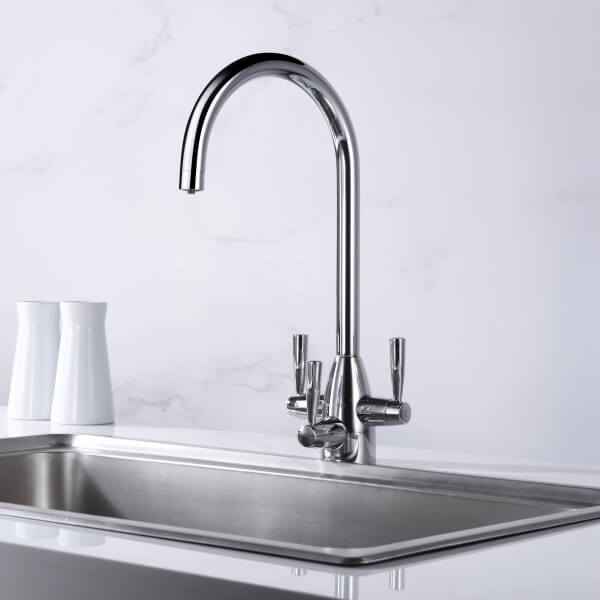 Alternate image of Clearwater Eclipse Tri-Spa C- Swivel Spout Kitchen Sink Mixer Tap With Cold Filter
