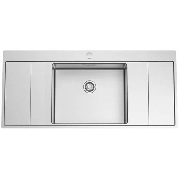 Clearwater Xeron B50 Stainless Steel One Bowl Inset Kitchen Sink 1160 x 520mm - Double Drainer