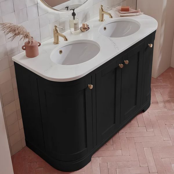 Alternate image of Tavistock Lansdown Traditional Curved Under-counter Vanity Unit 1220 x 860mm - Four Door