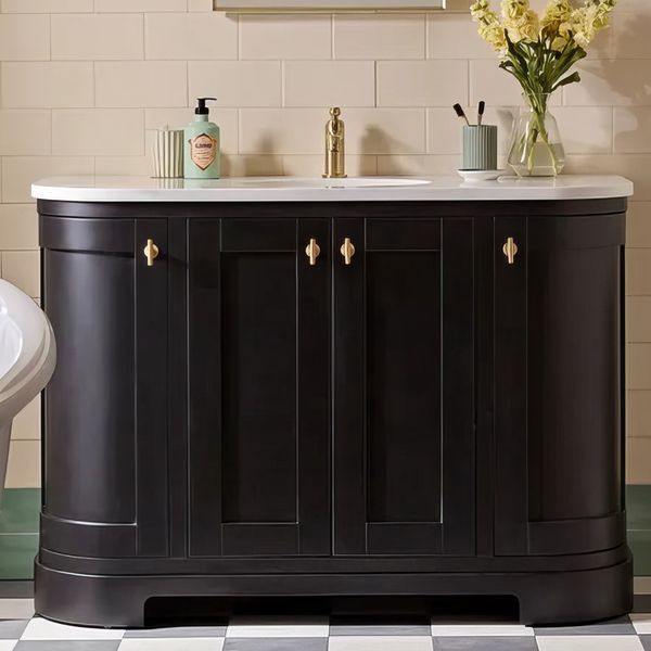Alternate image of Tavistock Lansdown Traditional Curved Under-counter Vanity Unit 1220 x 860mm - Four Door