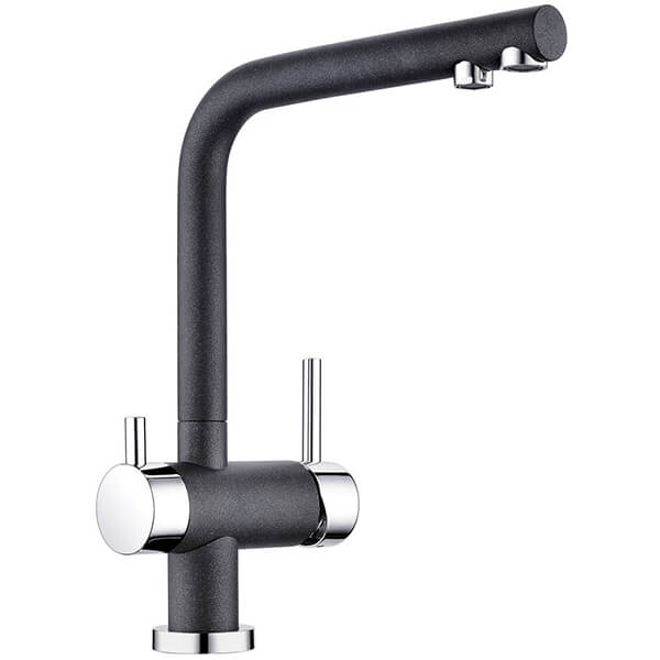 Additional image of Clearwater Hydra L-Shaped Kitchen Filter Tap with Swivel Spout - Stick Handles