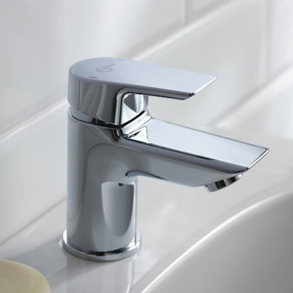 Ideal Standard Tesi Monobloc Mini Chrome Finish Basin Mixer Tap - Flat Handle