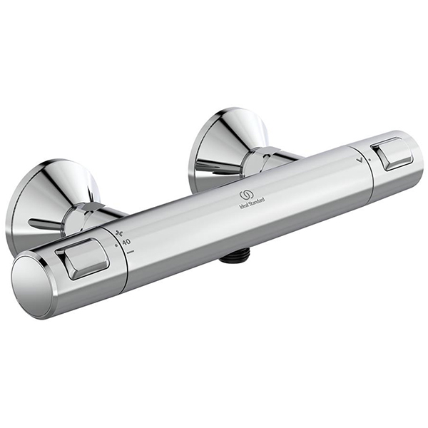 Ideal Standard Ceratherm T25 Thermostatic Exposed Bar Shower Valve - 1 Outlet - 2 Controls