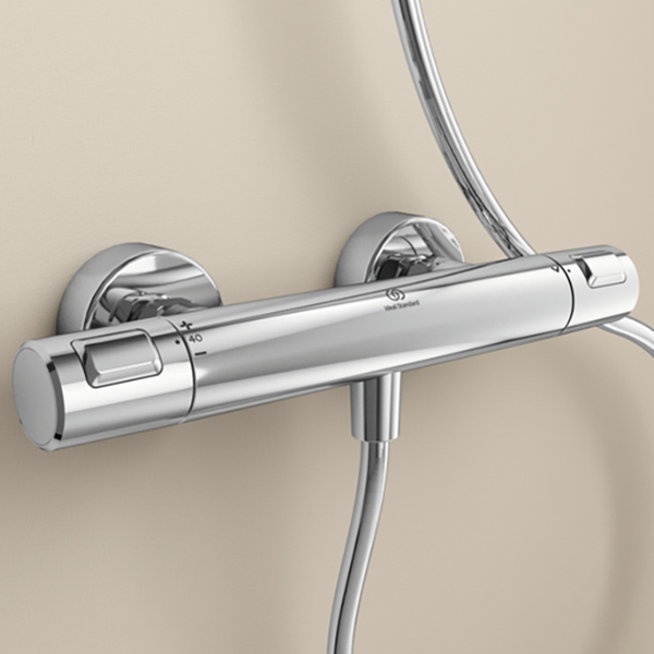 Additional image of Ideal Standard Ceratherm T25 Thermostatic Exposed Bar Shower Valve - 1 Outlet - 2 Controls