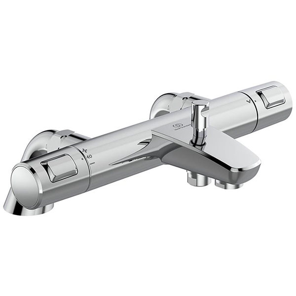 Ideal Standard Ceratherm T25 Thermostatic Chrome Bath Shower Mixer Tap - Knob Handles