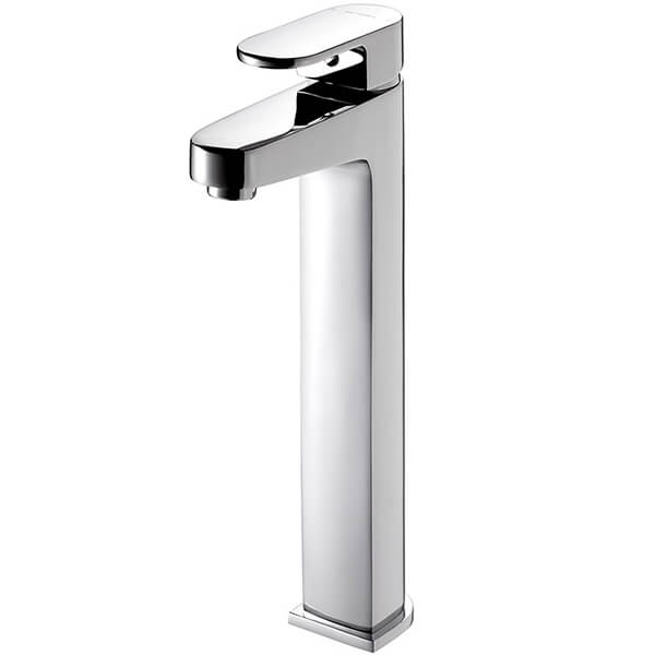Methven Amio Contemporary Tall Basin Mixer Tap 320mm High - Flat Handle and Spout - Deck Mounted