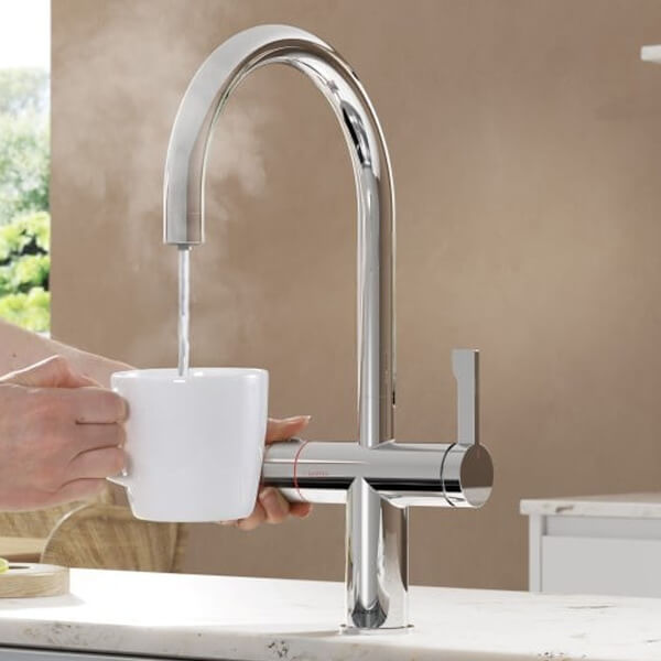 Clearwater Magus 3-in-1 Hot Water Tap with Filter and Swivel Swan Spout - Single Lever Handle