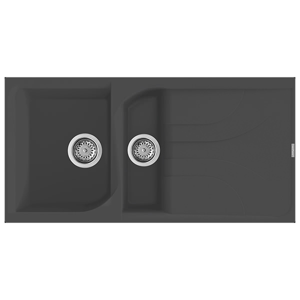 Reginox Ego-15 Granite Inset Kitchen Sink with Drainer 1000 x 500mm - 1.5 Bowl