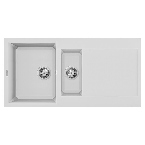 Reginox Easy-15 Granite Inset Kitchen Sink 1000 x 500mm - 1.5 Bowl