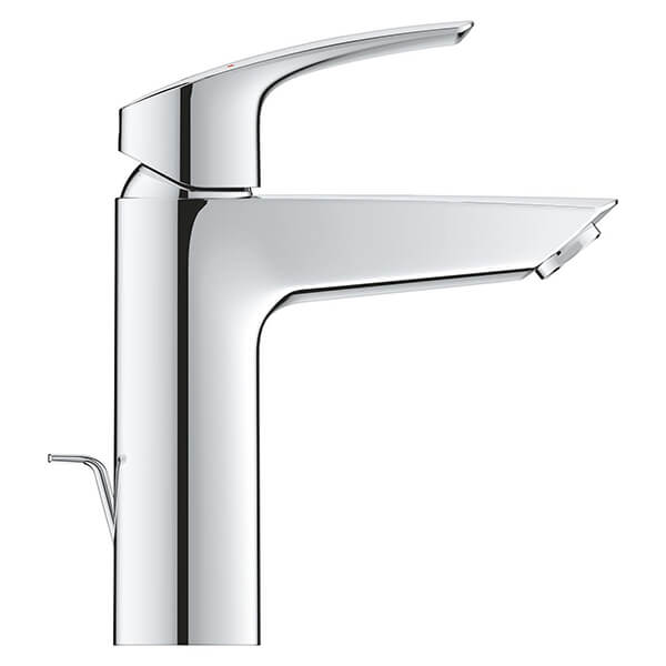 Alternate image of Grohe Eurosmart Contemporary M-Size Chrome Basin Mixer Tap - Curved Handle