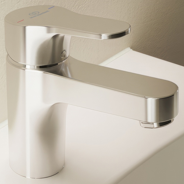 Ideal Standard Cerabase Chrome Basin Mixer Tap with Flat Handle - Deck Mounted
