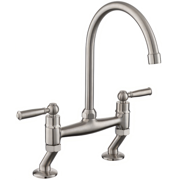 Additional image of Rangemaster Aquaclassic Traditional Bridge Kitchen Mixer Tap with Swivel Spout - Lever Handles