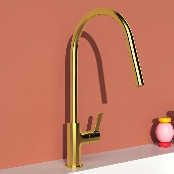 Alternate image of Ideal Standard Gusto Round Kitchen Mixer Tap with C-Shaped Swivel Spout - Lever Handle