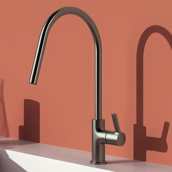 Alternate image of Ideal Standard Gusto Round Kitchen Mixer Tap with C-Shaped Swivel Spout - Lever Handle