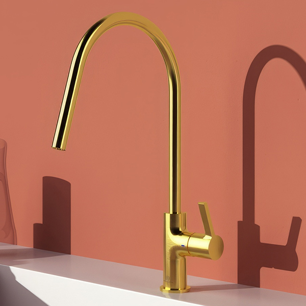 Alternate image of Ideal Standard Gusto Round Kitchen Mixer Tap with C-Shaped Swivel Spout - Lever Handle