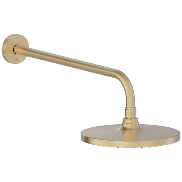 Additional image of Britton Hoxton Round Fixed Overhead Rainshower with Arm 200 x 200mm - Single Spray Mode