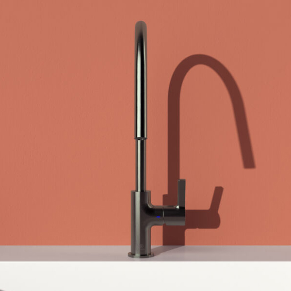 Alternate image of Ideal Standard Gusto Round Kitchen Mixer Tap with C-Shaped Swivel Spout - Lever Handle