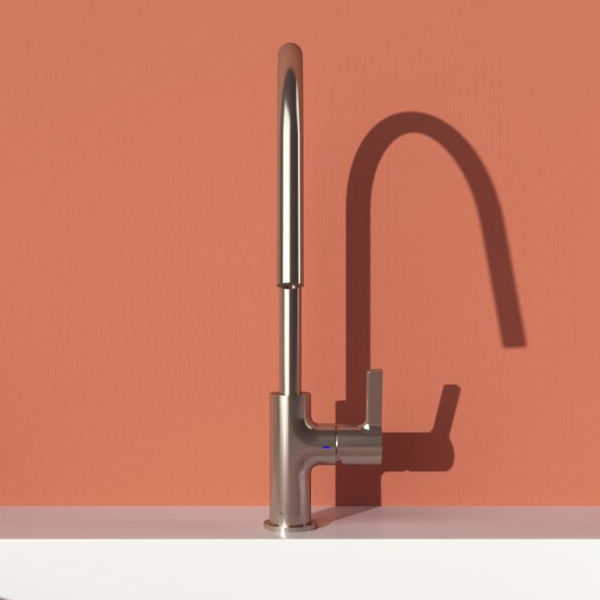 Alternate image of Ideal Standard Gusto Round Kitchen Mixer Tap with C-Shaped Swivel Spout - Lever Handle